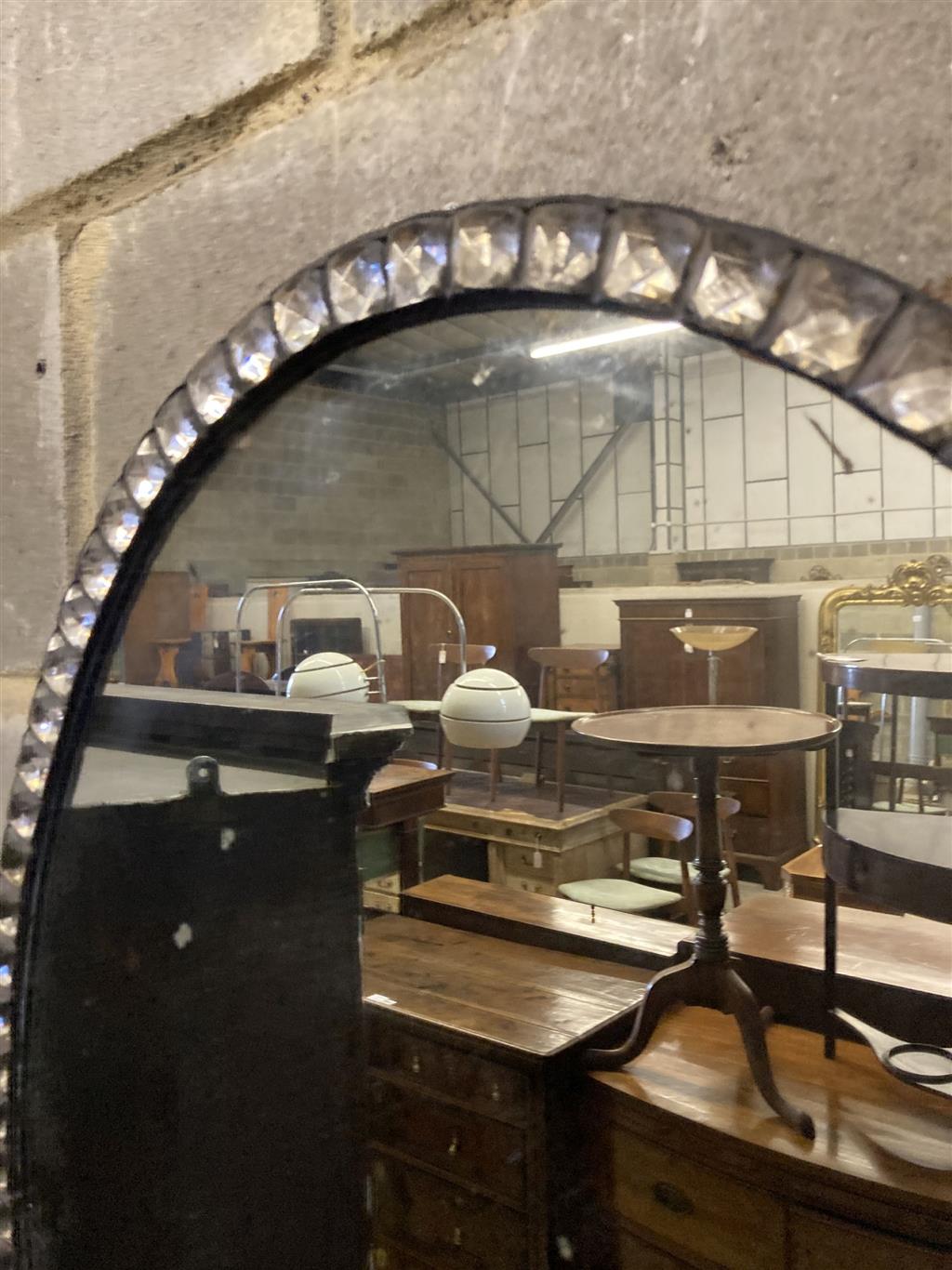 An Irish style oval wall mirror, width 58cm, height 76cm